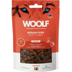 Woolf HundeSnacks og Kattesnack Woolf Hundesnack Bløde Terninger med Iberisk Svinekød - monoprotein 100 g