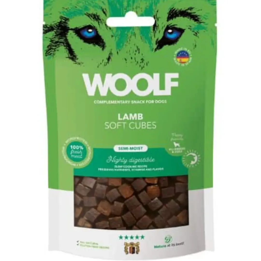 Woolf HundeSnacks og Kattesnack Woolf Hundesnack Bløde Terninger med Lam - monoprotein 100 g