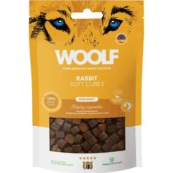 Woolf HundeSnacks og Kattesnack Woolf Hundesnack Bløde Terninger med Kanin - monoprotein 100 g