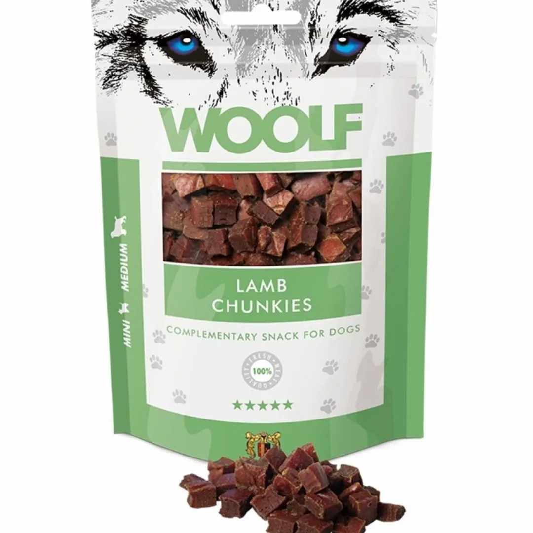 Woolf HundeSnacks og Kattesnack Woolf Hundesnack Lam Chunkies