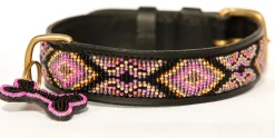 Zinj Hundehalsbånd Zinj Ombima halsbånd Small Pink - håndlavet hundehalsbånd
