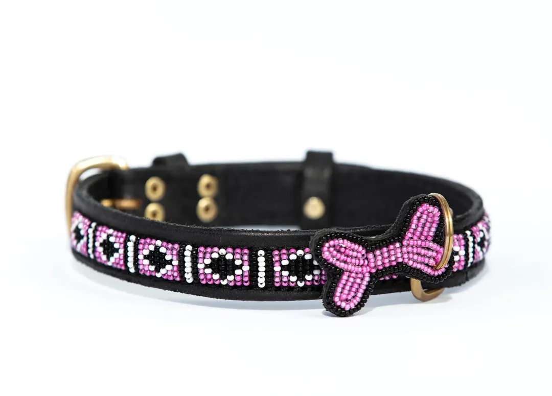 Zinj Hundehalsbånd Zinj Rafiki Skinny Halsbånd Large Pink - bredde og støtte til større hunde